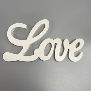 Love sign made of wood